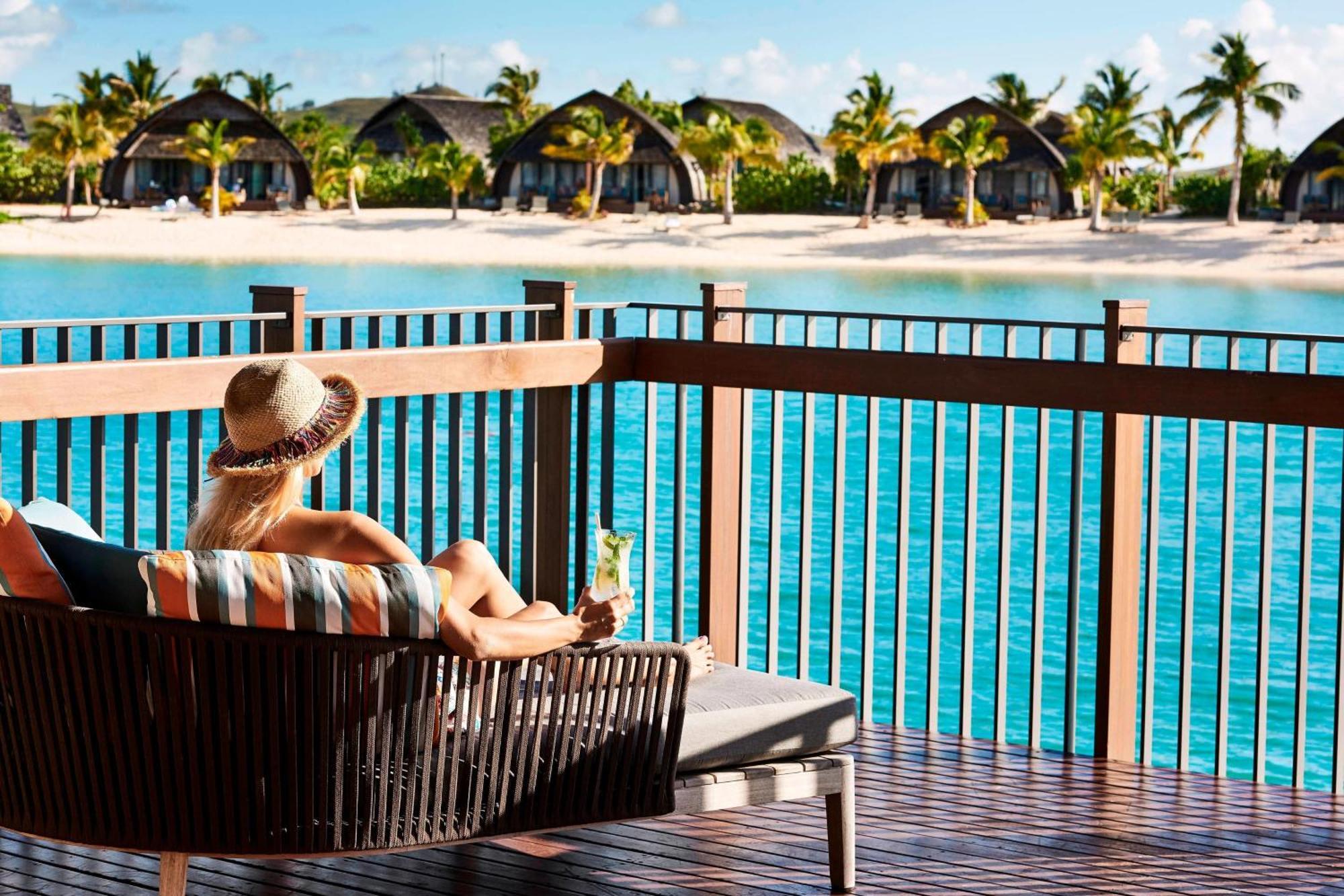斐济莫米湾万豪度假酒店 Momi 外观 照片 A view of the beach from the resort