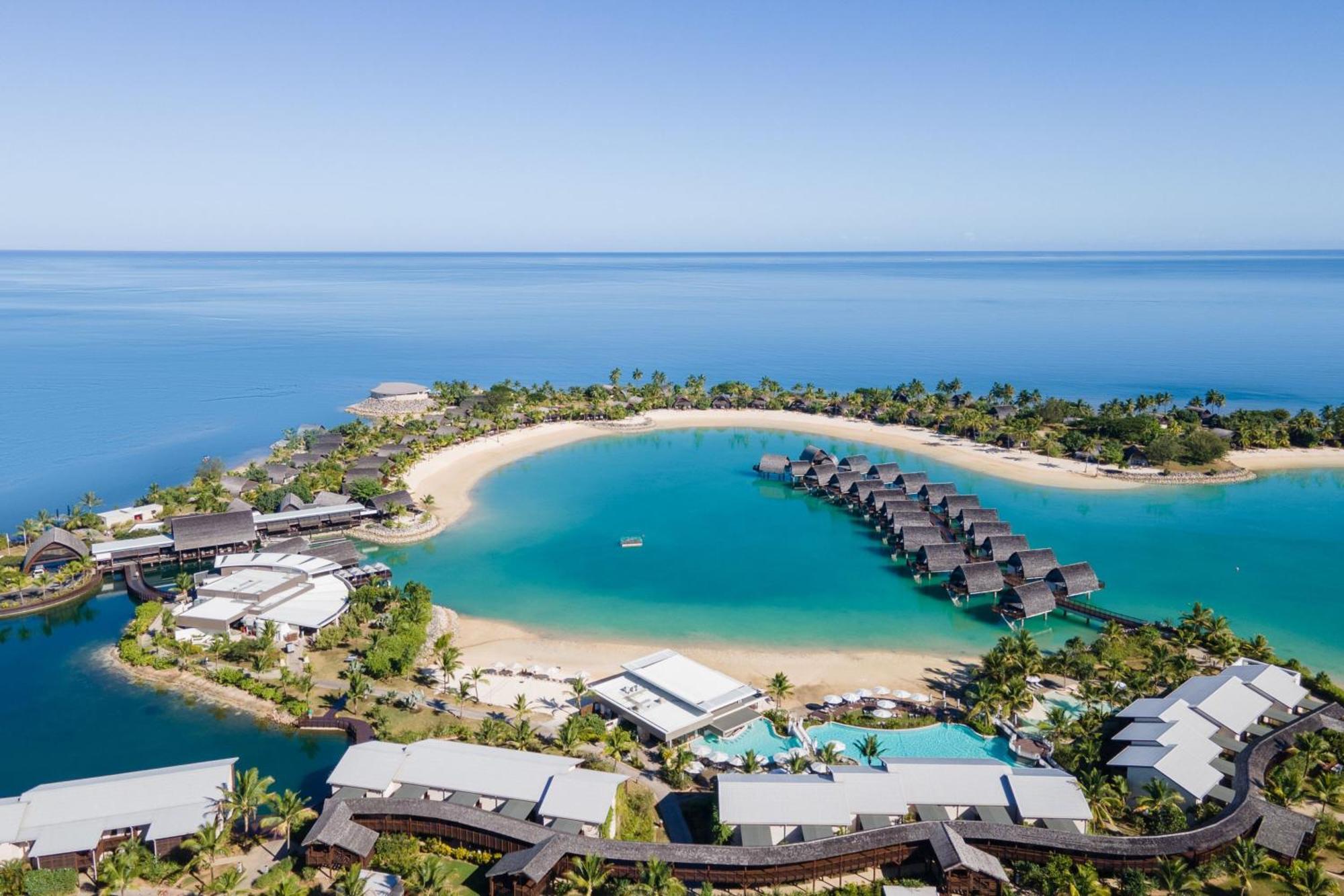 斐济莫米湾万豪度假酒店 Momi 外观 照片 Aerial view of the resort